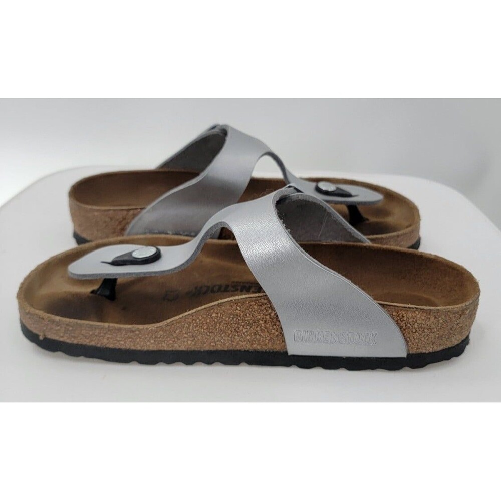 BIRKENSTOCK Gizeh Birko-Flor Metallic Silver - Picture 5 of 10